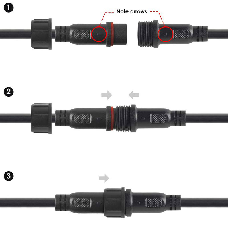Large 2/3/4/5 Pin 1-to-2 IP68 Waterproof Wire Cable Splitter Connector Large 2/3/4/5 Pin 1-to-2 IP68 Waterproof Wire Cable Splitter Connector
